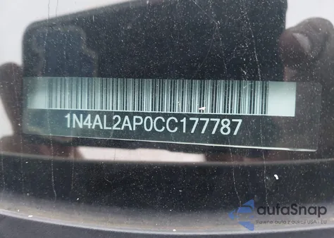2012 Nissan Altima 2.5 S z USA, uszkodzony, nr VIN 1N4AL2AP0CC177787